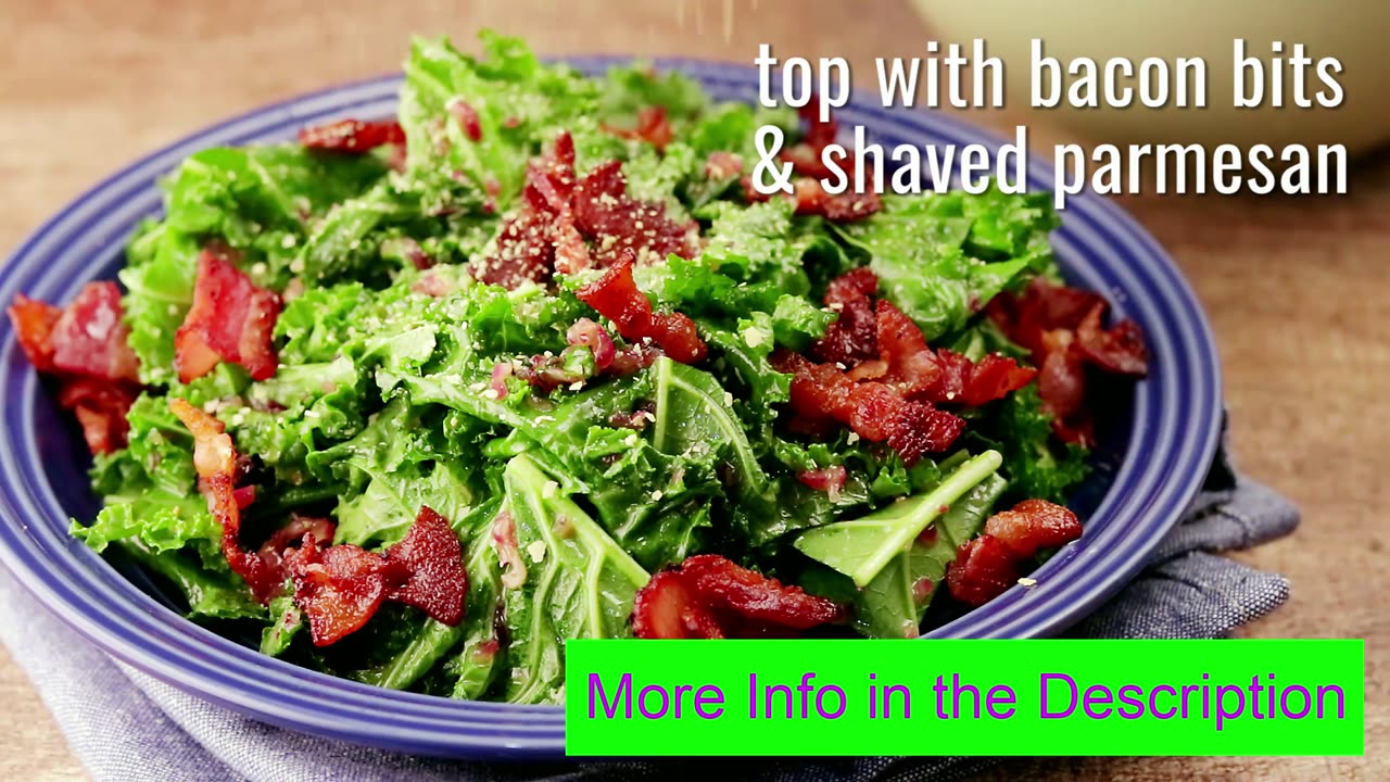 Keto Warm Kale Salad in Bacon Vinaigrette