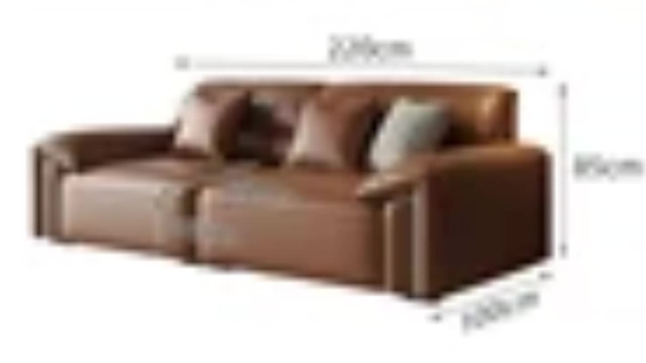 Italian Simple Leather Living Room Sofas