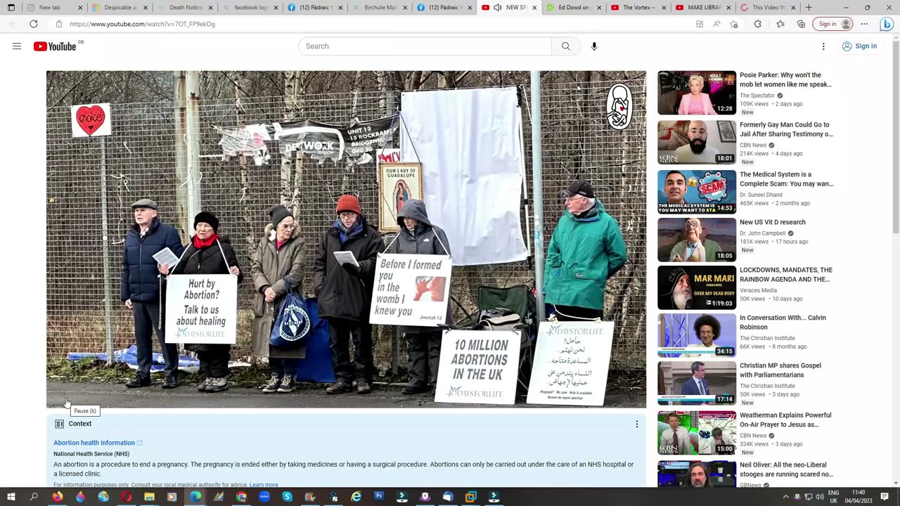 Closing down prayer at abortion mills in Scotland 29-03-23