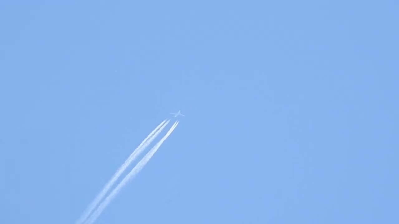 Upclose zoom-in of passenger jet