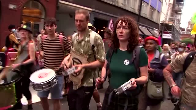 Climate activists block streets in central London