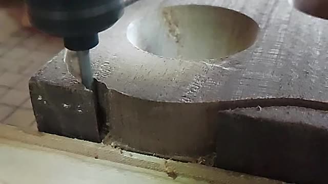 Carving Sapele Planchette