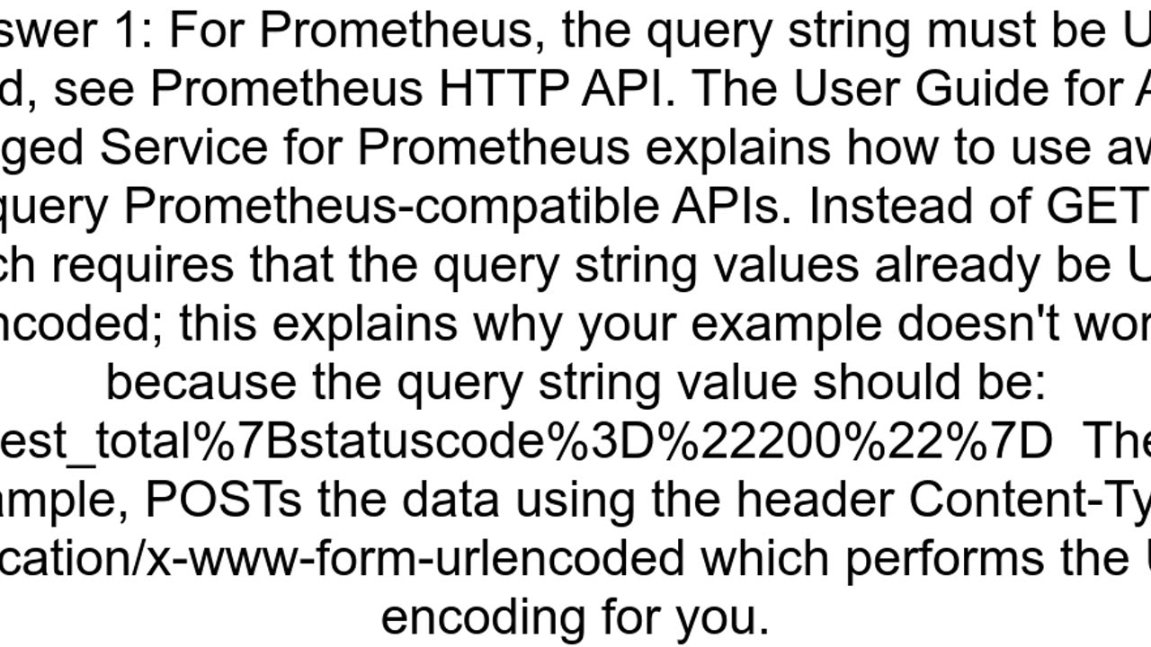 Fail to add filters in API Prometheus query via awscurl python module