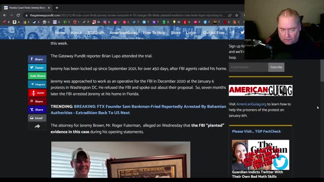 J6 protestor Jeremy Brown is an innocent man