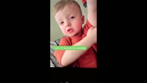 Sweet little boy sticks up for all the farmers