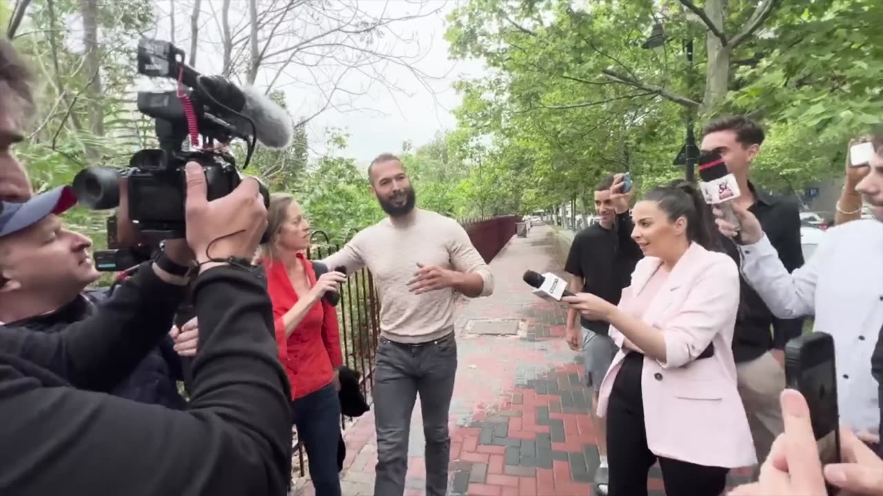 Andrew Tate Confronts BBC Interviewer At Court (Video)