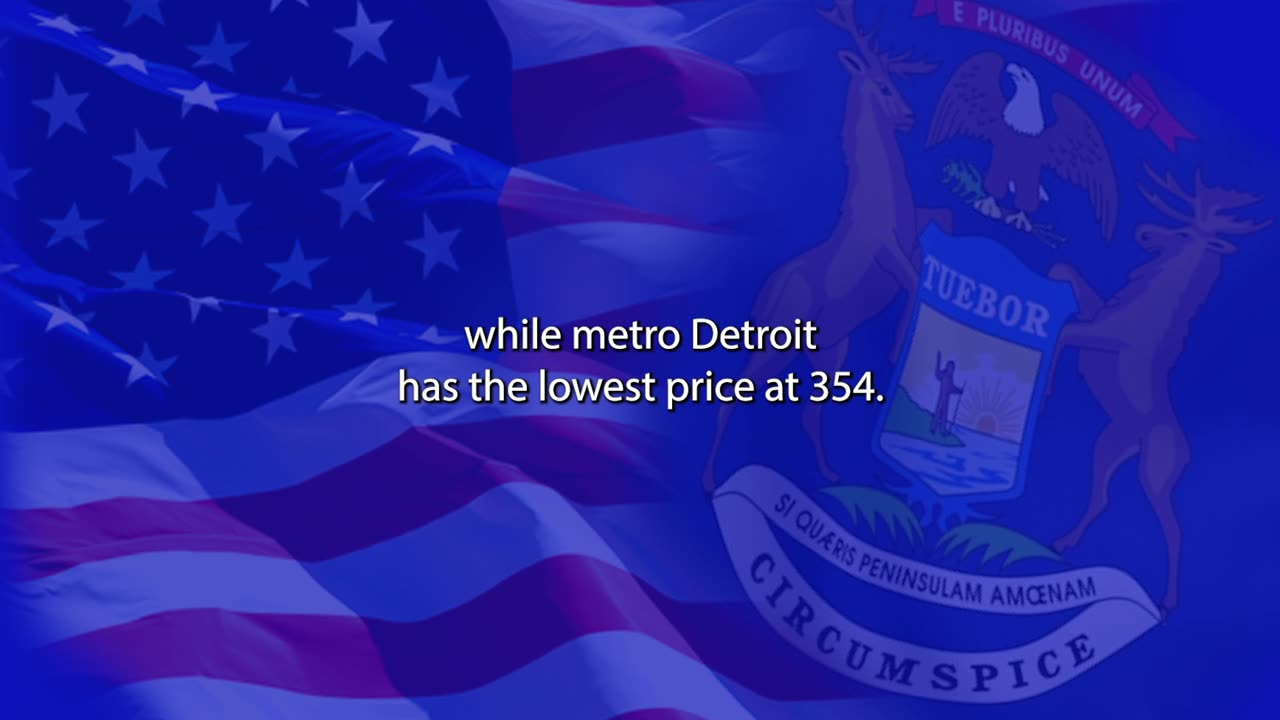 Michigan's average gasoline price is down 13-cents a gallon to three-dollars-59-cents