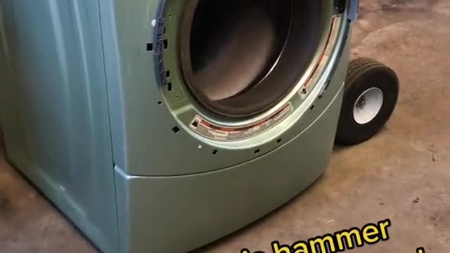 Not evenThor's hammercouldtake out this Whirlpool washer!!