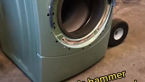 Not evenThor's hammercouldtake out this Whirlpool washer!!