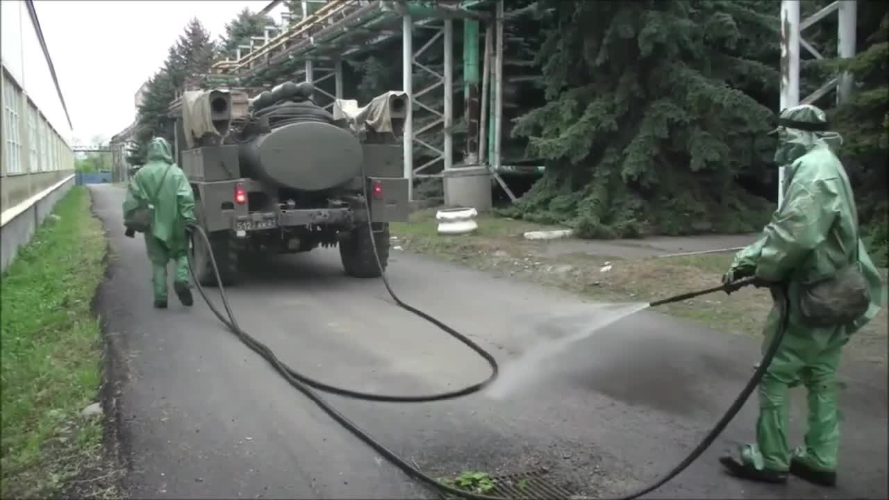 Ukraine War Footage Of Russian Cleaning The Nuclear Power Plant In Mykolaiv