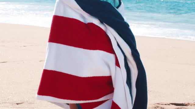 a girl in the beach