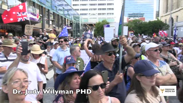 Dr Judy Wilyman PHD speaks at the Freedom Rally 20 November 2021