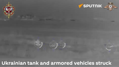 Kornet-E Missile Destroys 4 Ukrainian Vehicles At Once