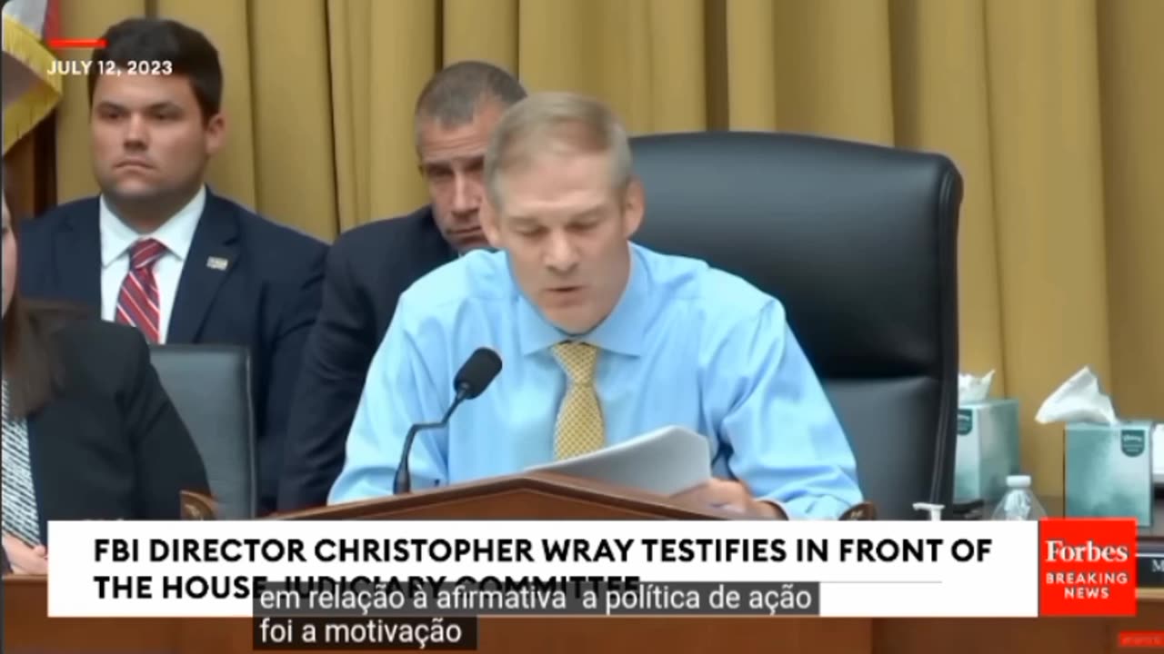 Jim Jordan Lidera Audiência Tensa Em Que o FBI Dir. Wray Testemunha perante o Comité Judiciário — Parte 1