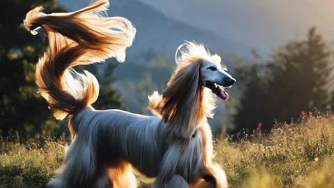 A beautiful Afghan hound