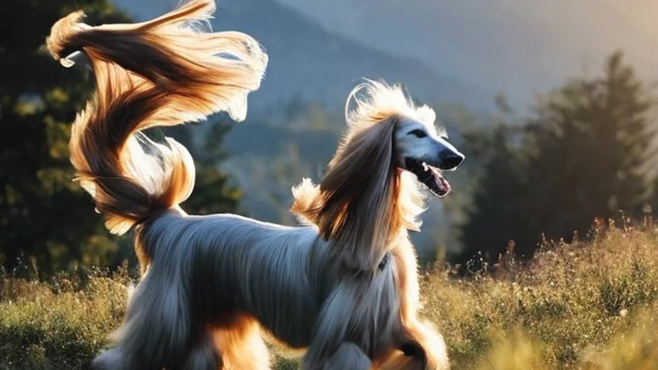 A beautiful Afghan hound