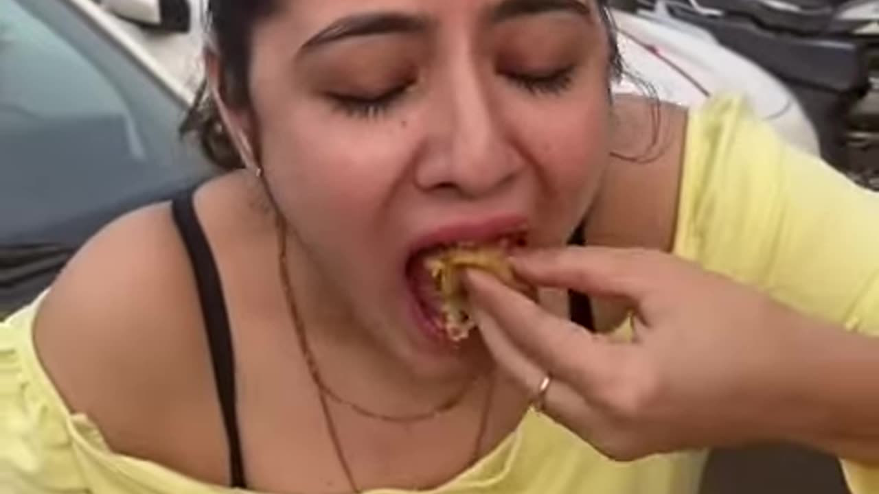 Hot Girl Eating Special Street Food 👌😋 shorts street food food Indian food recipe