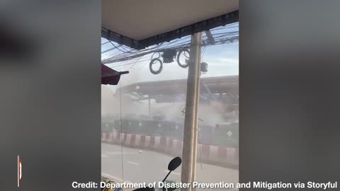 Elevated Road Under Construction Collapses Killing 2, Injuring 12