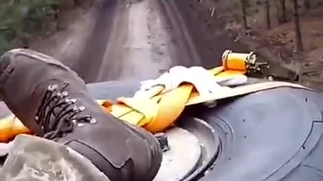 Česká houfnice Dana na Ukrajinské frontě u Charkova