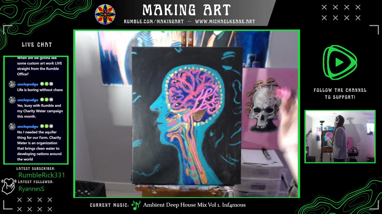 Live Painting - Making Art 9-20-23 - I Ain't Ever Gonna Stop Using Rumble