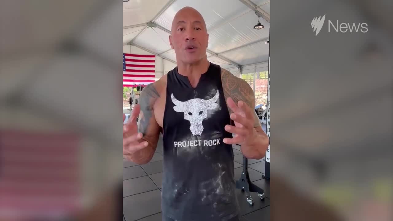 Dwayne 'The Rock' Johnson backs the Samoa rugby league team ahead of the World Cup final | SBS News