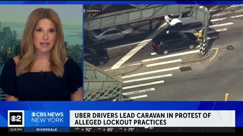 Uber drivers in NYC protest alleged lockout from app CBS News