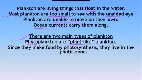 Environment and Ecology Lecture 9.1 - Marine Organisms