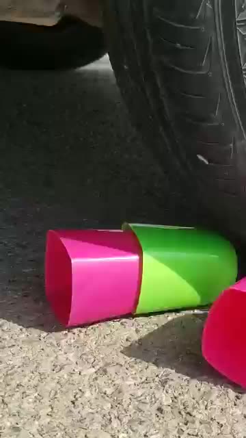 EXPERIMENT - Crunchy Glass vs Car Tire Crushing #crusher #asmr #ytshorts #trending #experiment #car