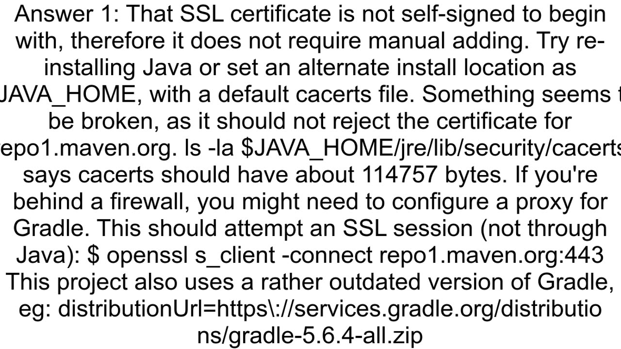 Gradle build fails due to sunsecurityvalidatorValidatorException despite installing certificates