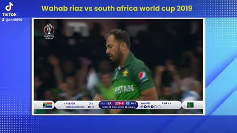 wahab riaz vs south africa world cup 2019