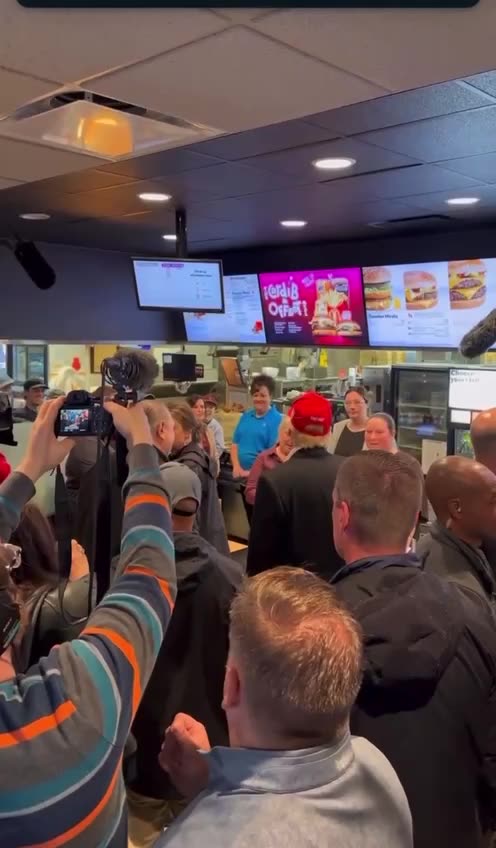 Trump stops at the East Palestine McDonalds