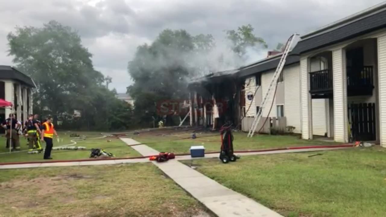 Multiple people rescued from large at three ALARM apartment fire