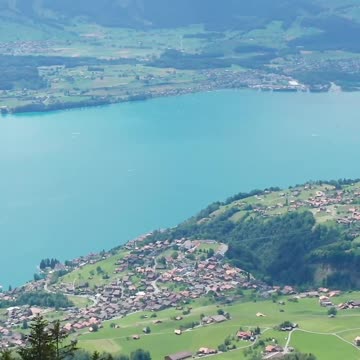 Amazing Aerial Of Lakeside Village In Switzerland - Why You Should Visit - 4K