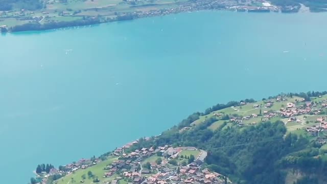 Amazing Aerial Of Lakeside Village In Switzerland - Why You Should Visit - 4K