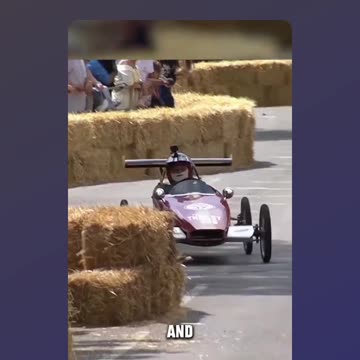 Car testing simple aerodynamics in the Red Bull Challenge