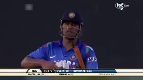 Ms dhoni 139* vs Australia 2015 helicopter shot