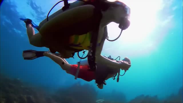 couple snorkeling