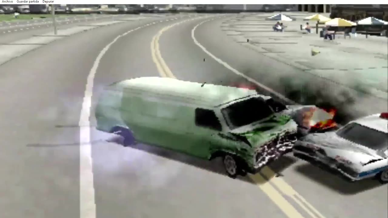 High-speed chase of a van in Chicago in Driver 2 - part 3