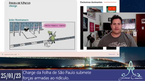 Charge da Folha de São Paulo submete forças armadas ao ridículo.