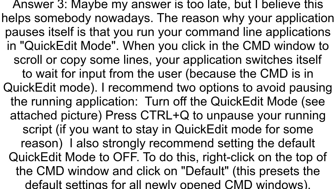 Command Line Windows Hanging in RDP Windows