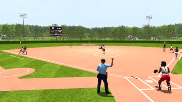 2 Umpire - Runner on 1B & 3B - Fly Ball To Right Field