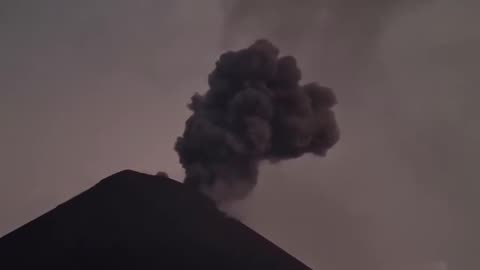 Insane Video: Lightning Bolt Hits Volcanic Eruption