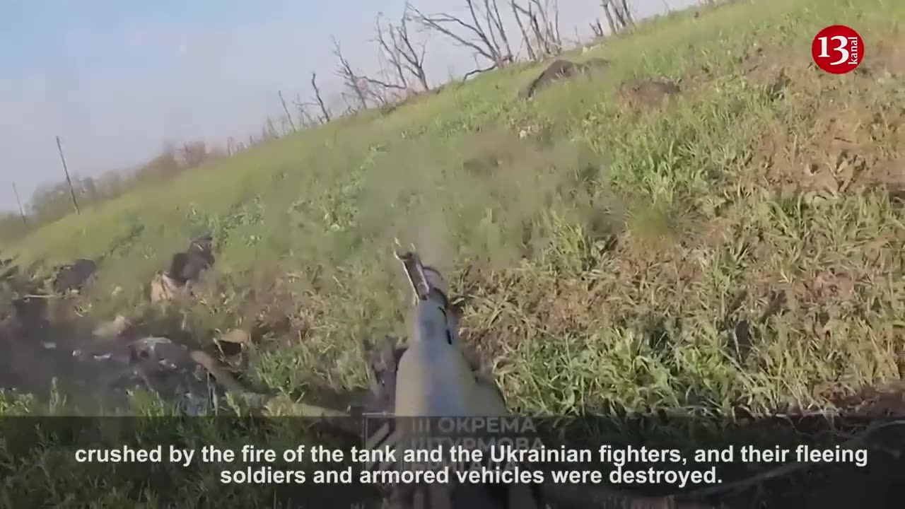 A large attack by Ukrainian fighters with support of equipment - they entered position of Russians