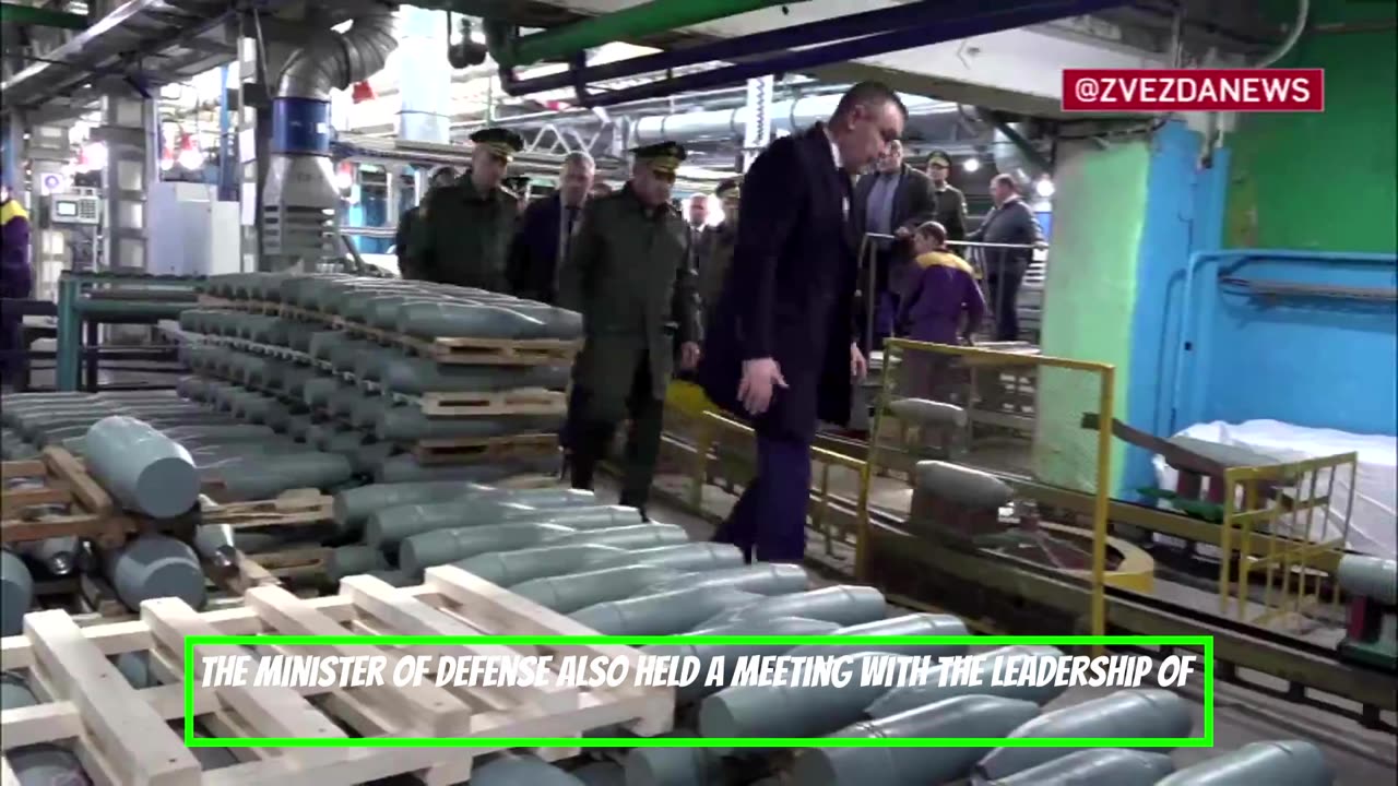 In Russia Shoigu is inspecting the workshops for the production of modern weapons