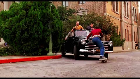 Back to the Future 1985 Michael J. Fox Skateboard Chase 4k