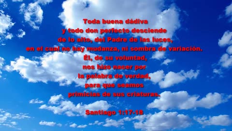 “Toda buena dádiva y todo don perfecto desciende de lo alto,..." Devocional.