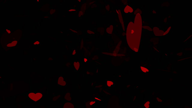 Motion Flying Red Heart 4K