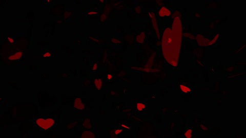 Motion Flying Red Heart 4K