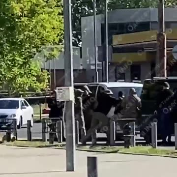 Civilian man in Odessa being abducted by Ukrainian TCC army recruiters