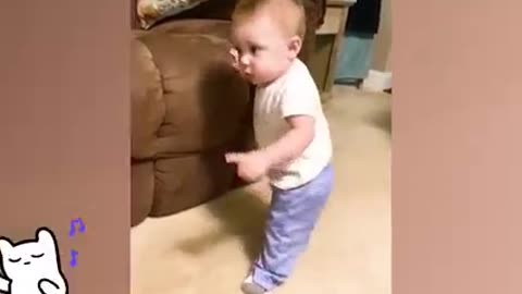 Funny dancing by cute baby😍